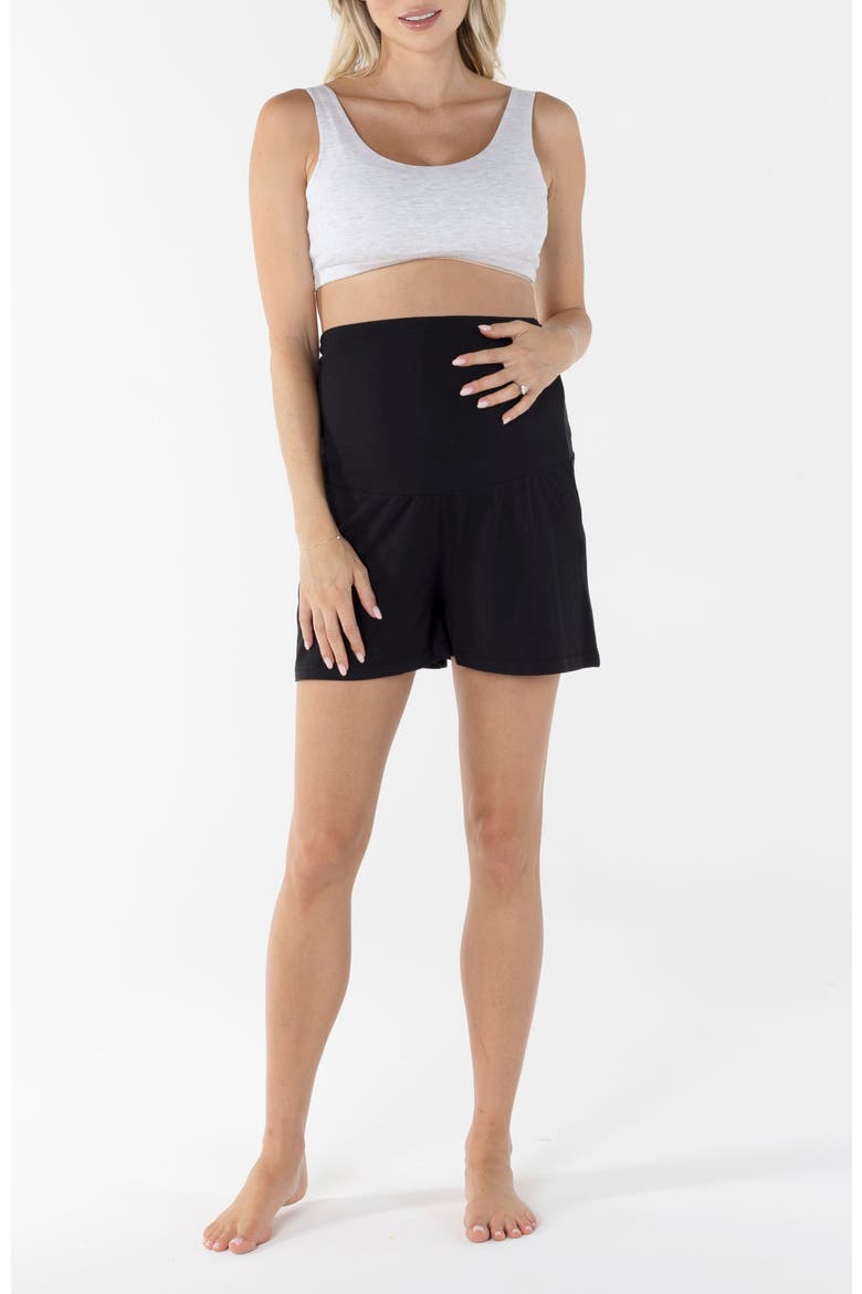Maternity Lounge Shorts, Alternate, color, black