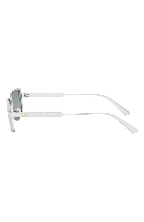 Dior Cannage S2u Rectangular Sunglasses In Green