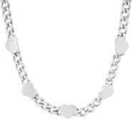HMY JEWELRY 18K Gold Plated Stainless Steel Heart Chain Necklace