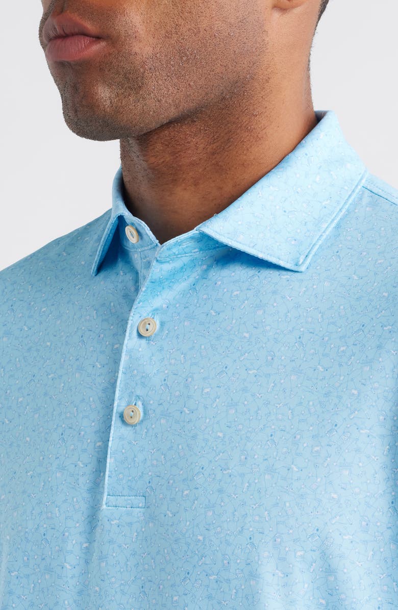 Peter Millar Chambers Performance Jersey Polo, Alternate, color, Seaport Blue