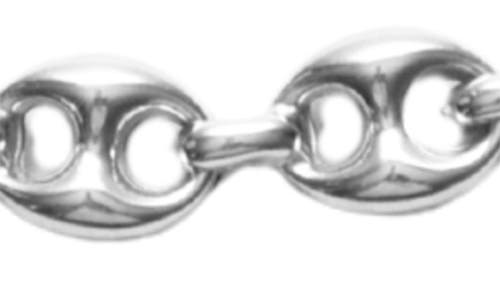 Argento Vivo Sterling Silver Mariner Puff Chain Link Bracelet In Silver