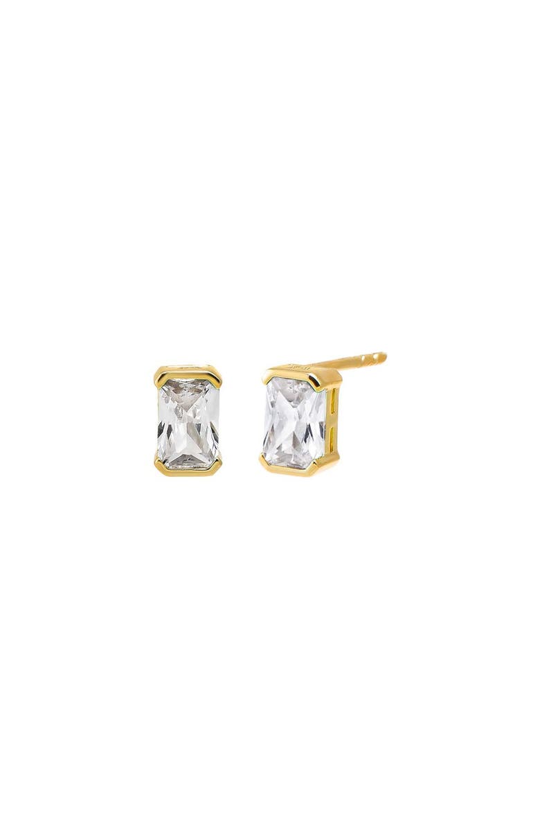 BY ADINA EDEN Colored CZ Baguette Stud Earring, Main, color,