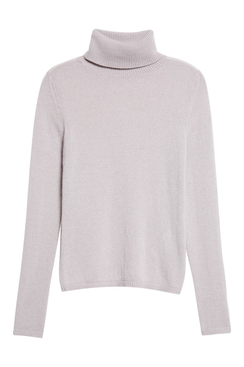 Semisheer Cashmere Turtleneck Sweater, Alternate, color, 35 LAVENDER