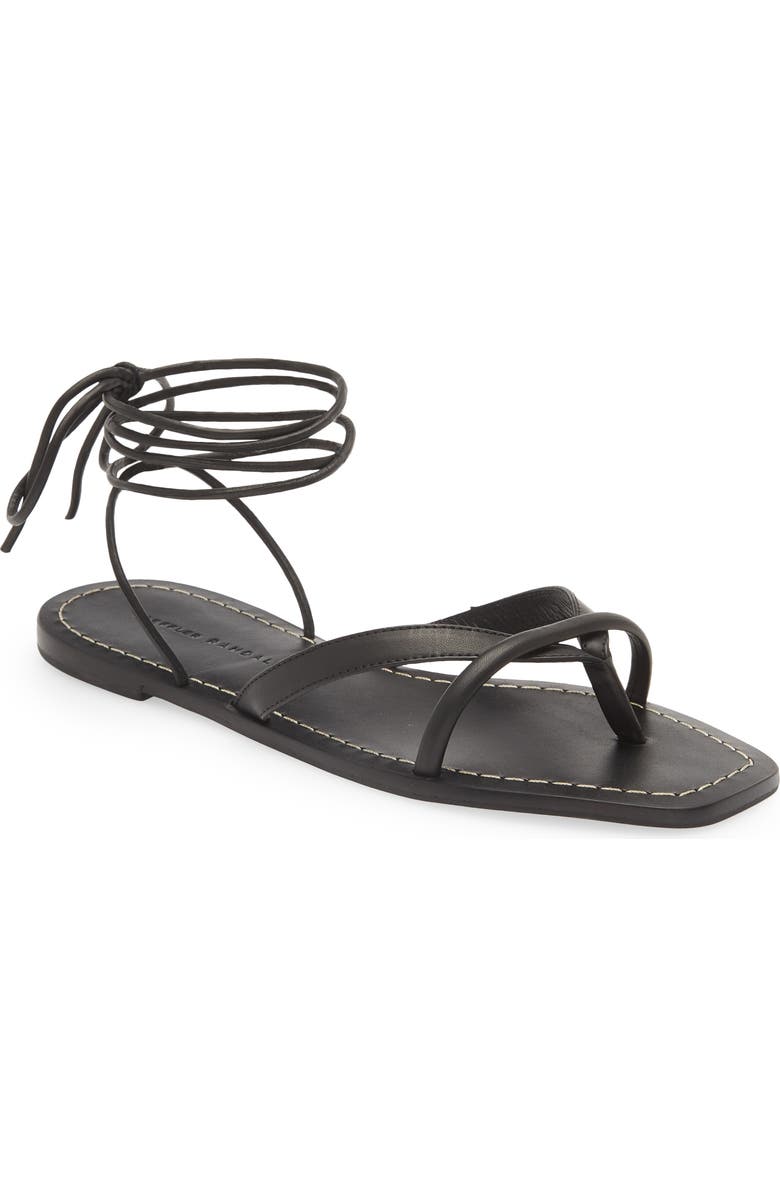 Loeffler Randall Lilla Ankle Wrap Thong Sandal, Main, color,