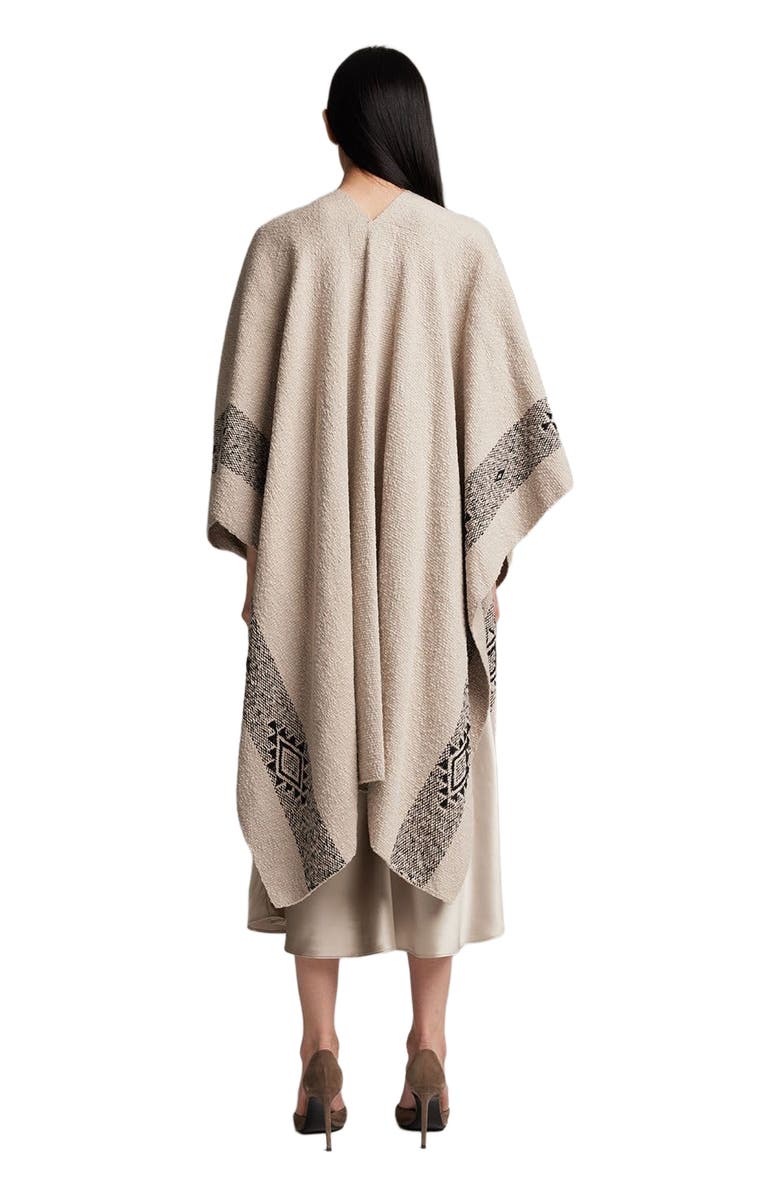 Voz Long Estrella Duster in Textured Cotton, Alternate, color, Stone/Black