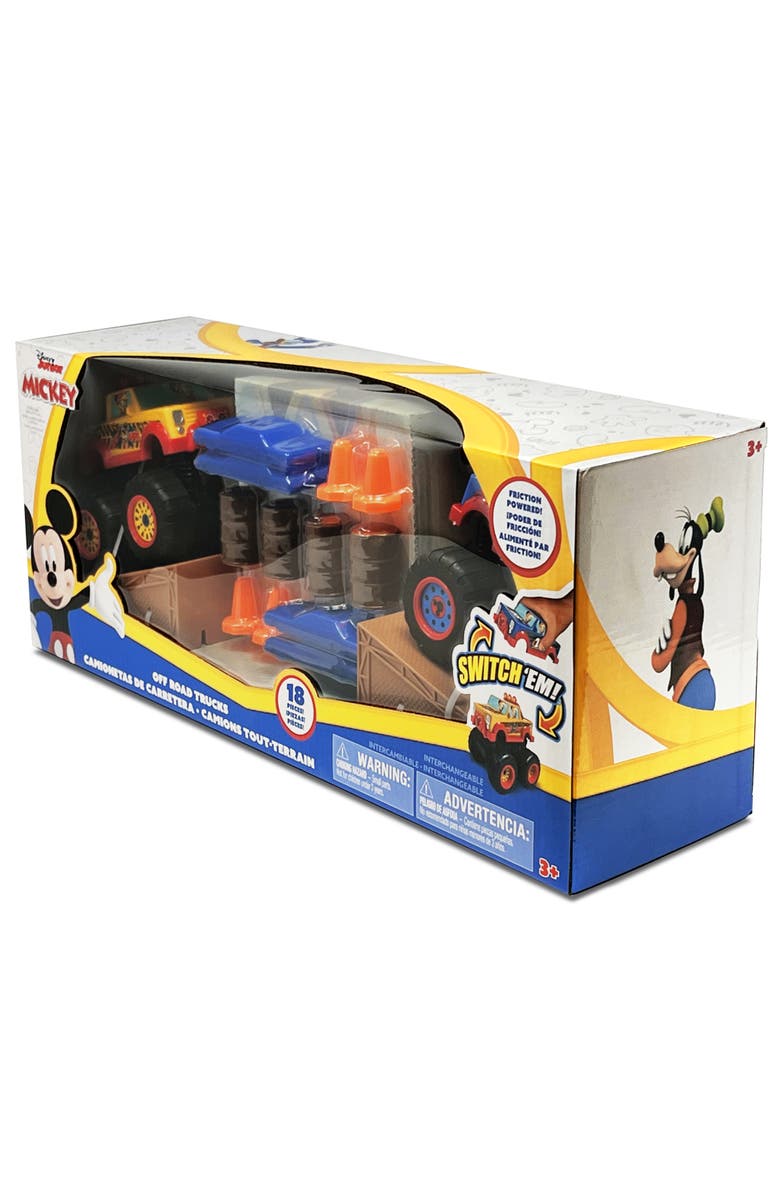 Disney Junior Mickey 18 Pc Offroad Monster Truck Playset, Alternate, color, Multicolored