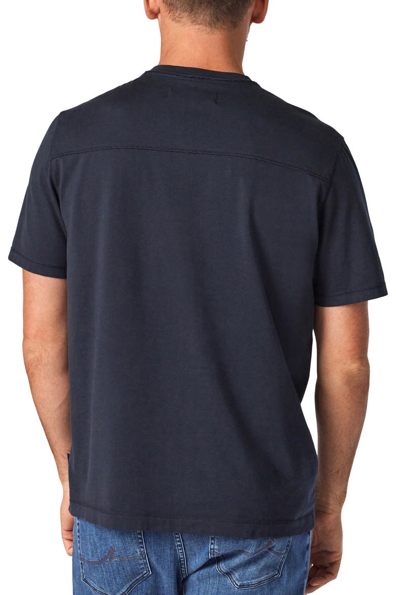 Deconstructed V-Neck Pima Cotton T-Shirt, Alternate, color, BLUEBERRY