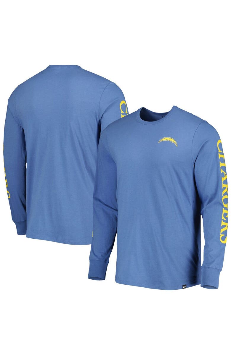 '47 Men's '47 Powder Blue Los Angeles Chargers Franklin Long Sleeve T-Shirt, Main, color, 