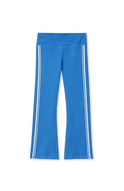 Girls Active Flare Leggings with Side Stripe