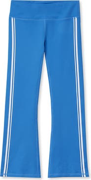 Lands' End Girls Active Flare Leggings with Side Stripe