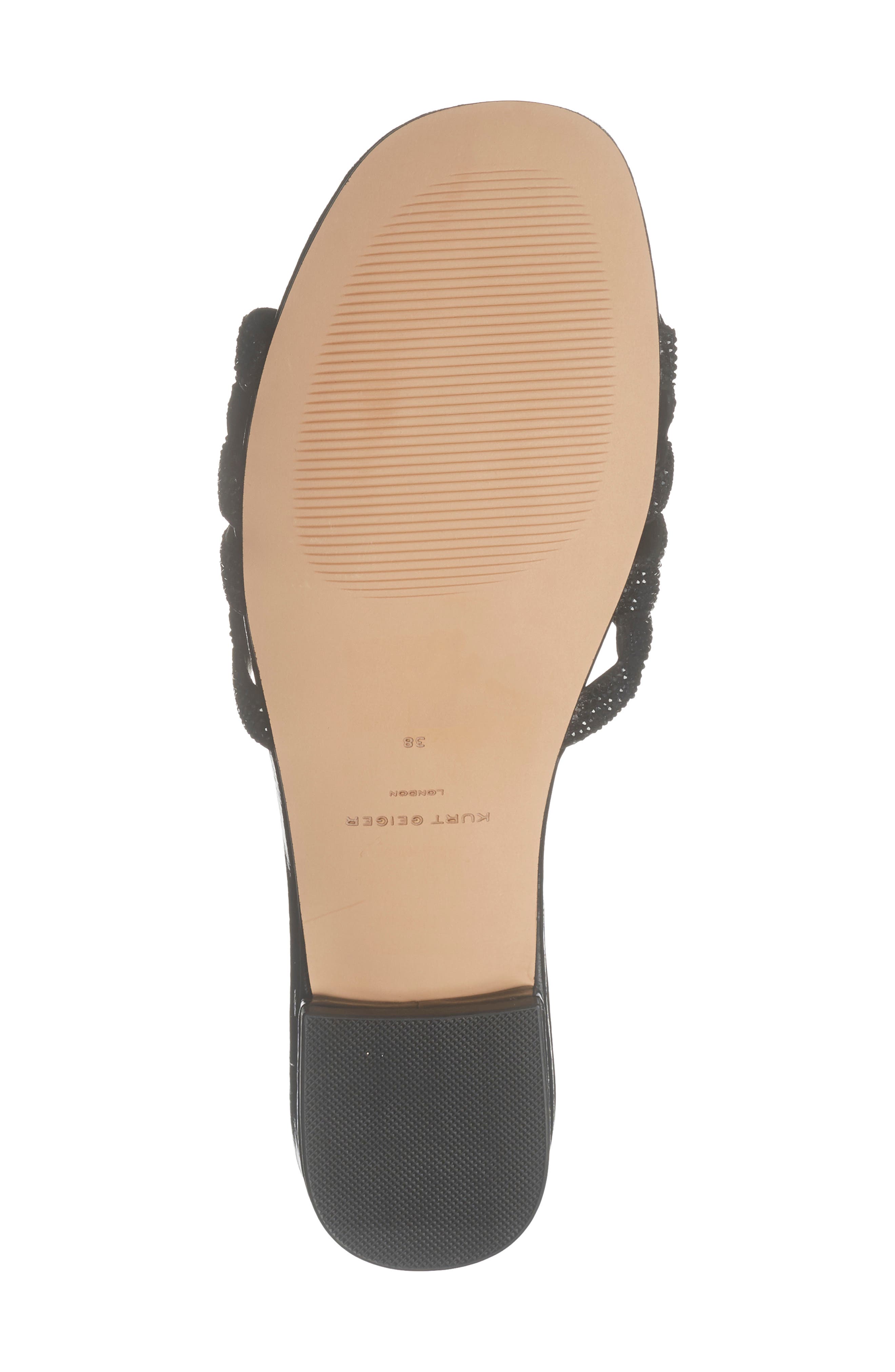 Crystal Chain Slide Sandal, Alternate, color, BLACK