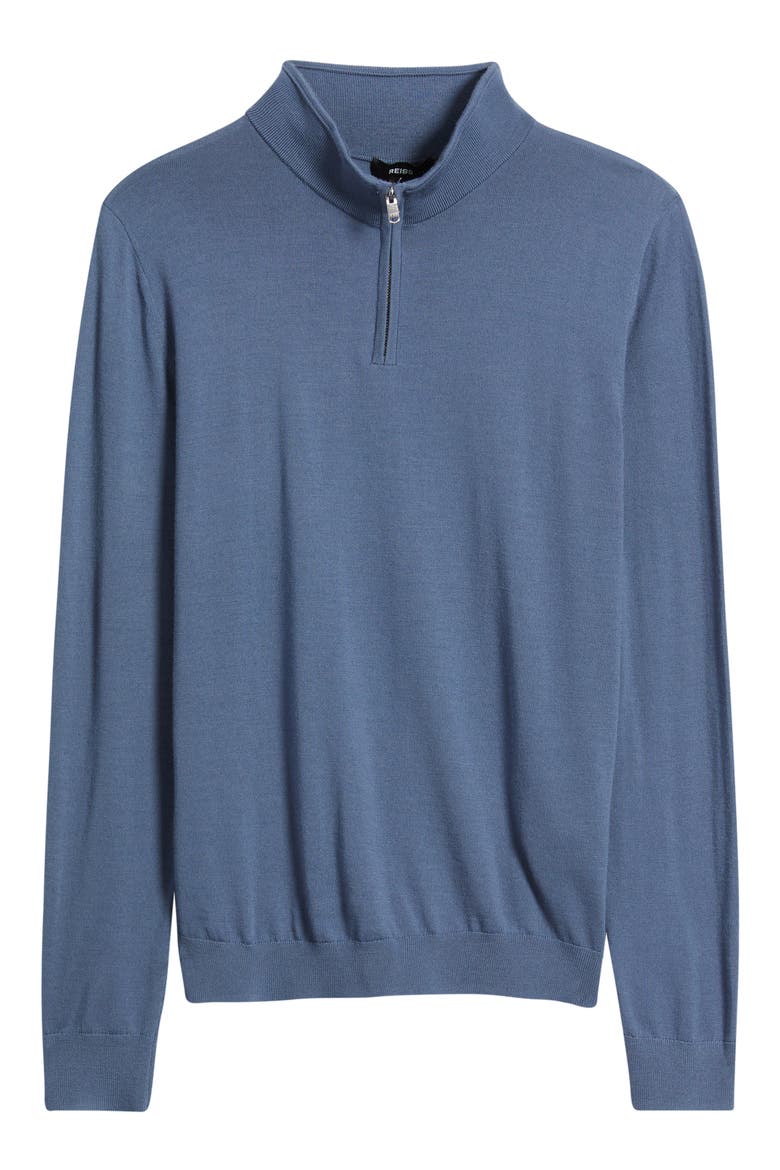 Blackhall Wool Quarter Zip Sweater, Alternate, color, AIRFORCE BLUE