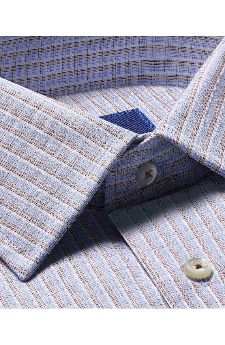 David Donahue Trim Fit Dobby Check Cotton Dress Shirt, Alternate, color, 