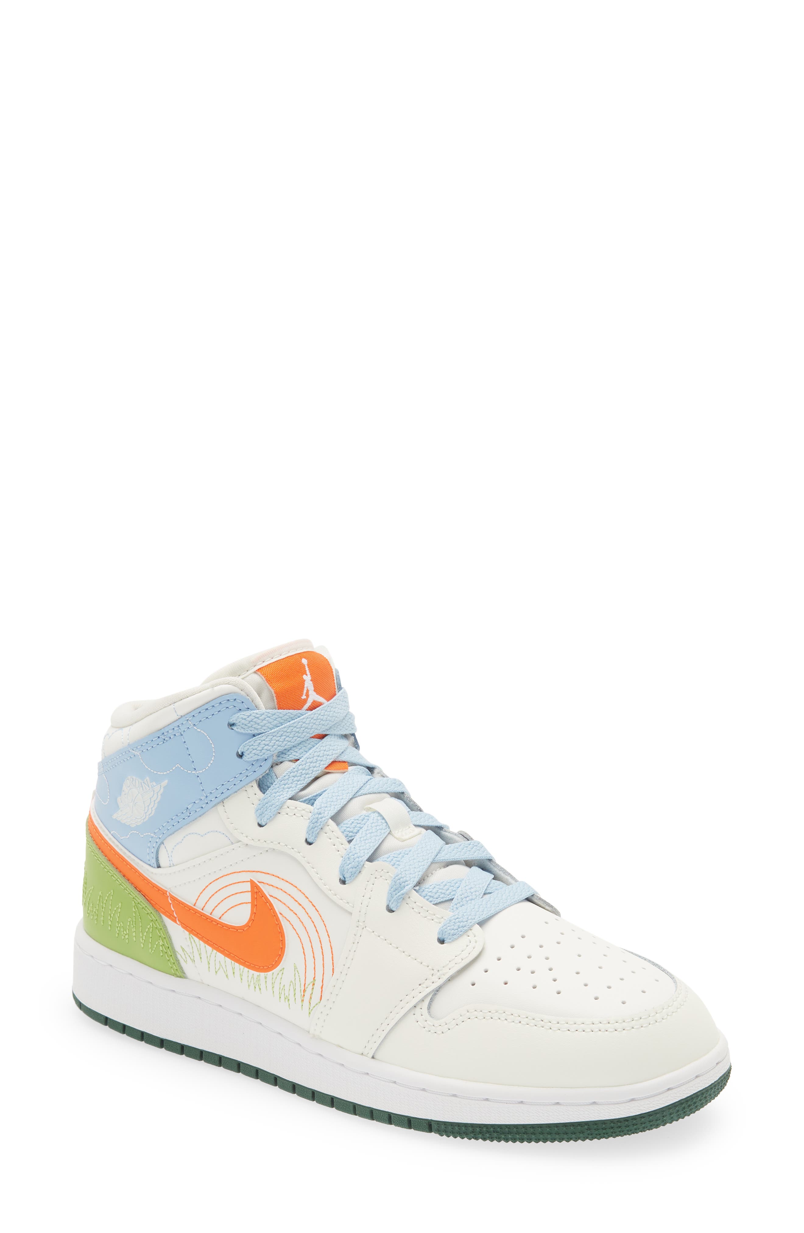 Jordan Kids' Air Jordan 1 Mid SE Basketball Sneaker, Main, color, 