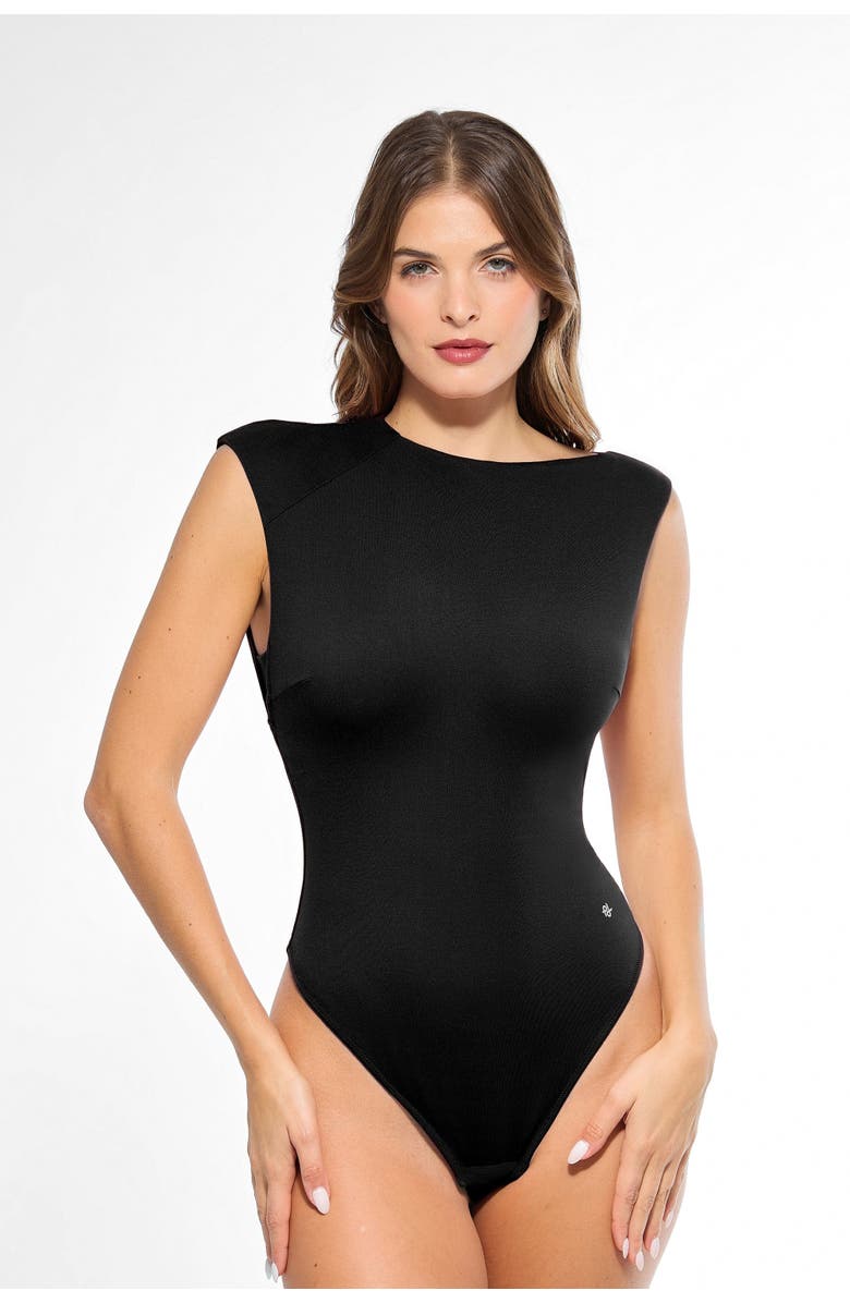 Popilush ContourFlex All-in-One Fitted Bodysuit, Main, color, Midnight Black