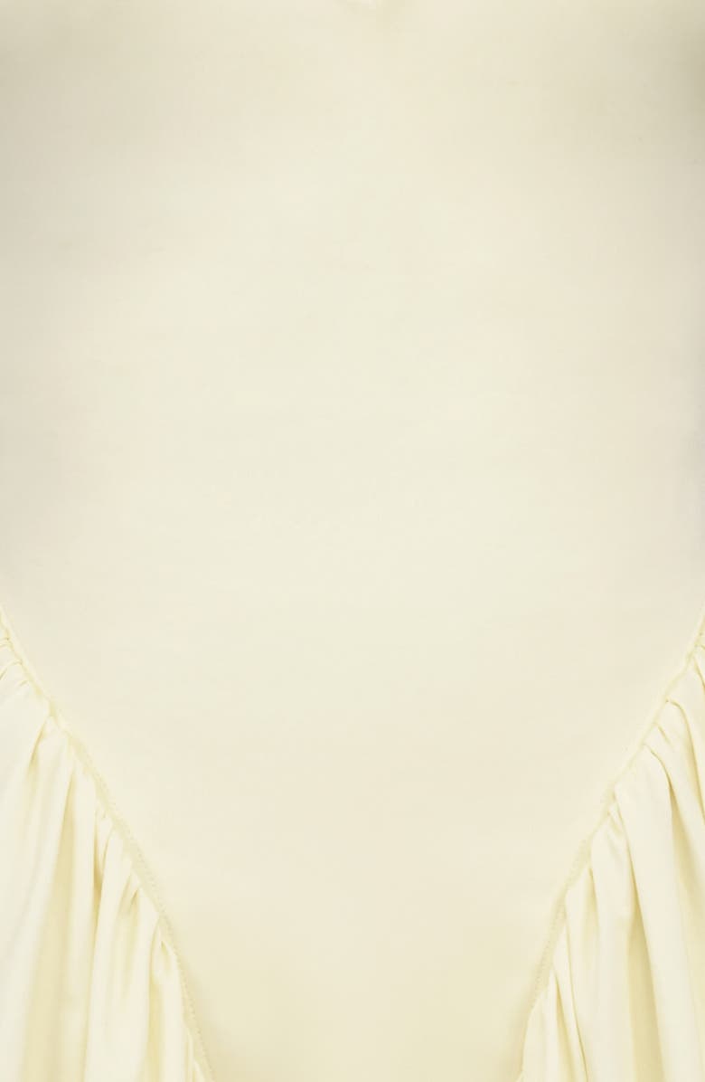 HOUSE OF CB Marilyn Halter Cotton Blend Midi Sundress, Alternate, color, Lemon