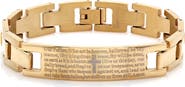 STEELTIME 18k Gold Plated Lord's Prayer Link Bracelet
