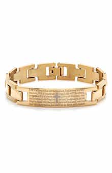 18k Gold Plated Lord's Prayer Link Bracelet
