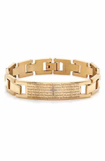 18k Gold Plated Lord's Prayer Link Bracelet