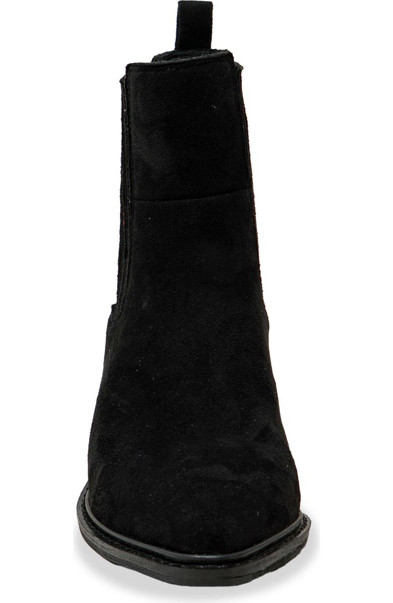 CHASE AND CHLOE Western Block Heel Chelsea Boot, Alternate, color, Black