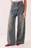 NASTY GAL Denim Distressed Straight Leg Jeans