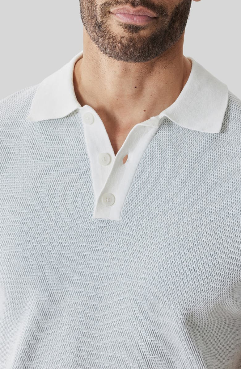 Robert Barakett Ronric Polo Sweater, Alternate, color, Dusty Teal