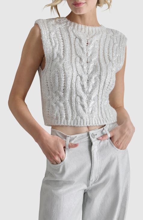 Sleeveless Cable Stitch Sweater