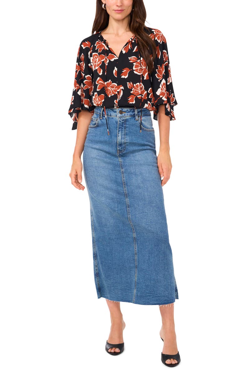 Vince Camuto Floral Georgette Top, Alternate, color,