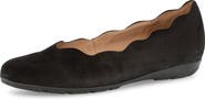 Gabor Scallop Suede Flat