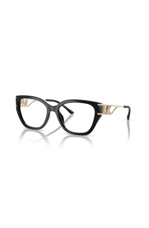 Michael Kors 54mm Square Optical Glasses In Black