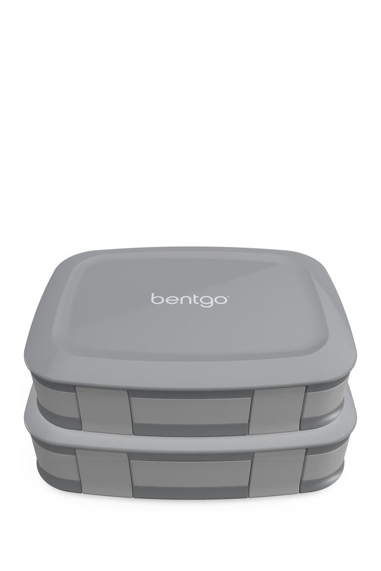 2-Pack of Fresh Leak-Proof Versatile 4-Compartment Bento-Style Lunch Box - Aqua, Alternate, color, GRAY