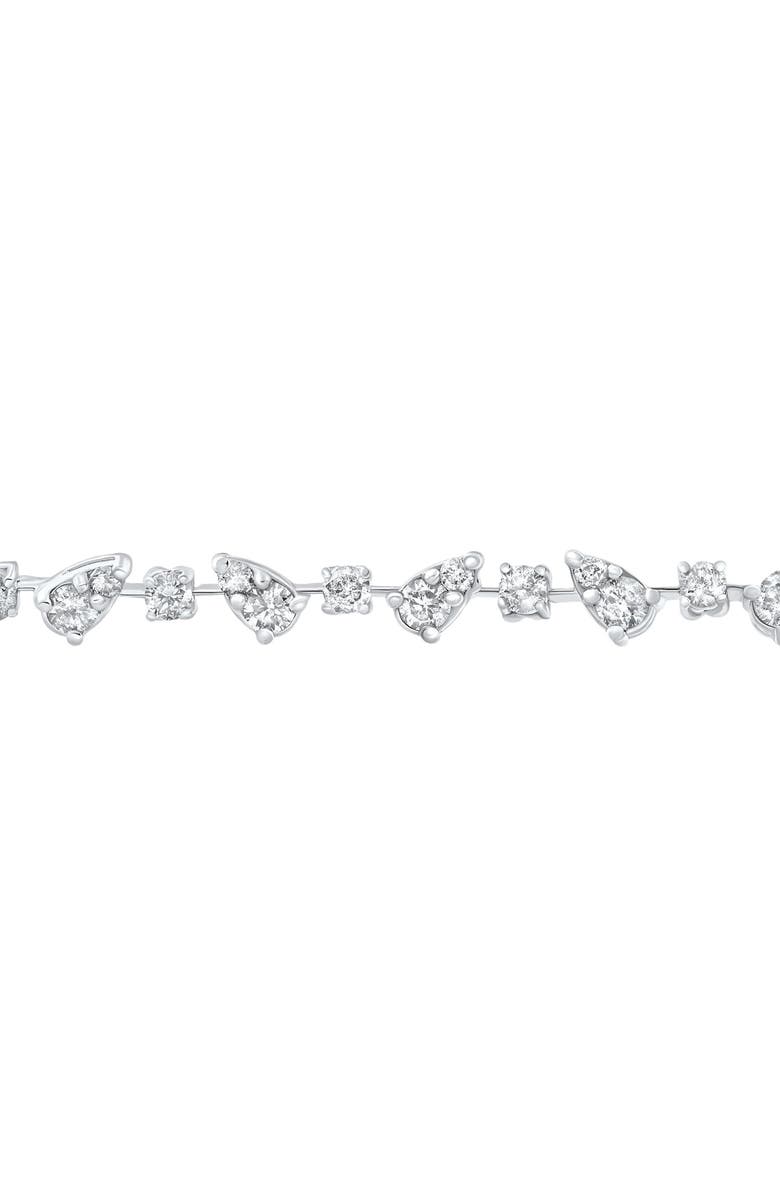 Bliss Diamond 3.43Ct 14k Gold Natural Real Diamond Pear Frame Tennis Bracelet 7" Women's, Alternate, color, 