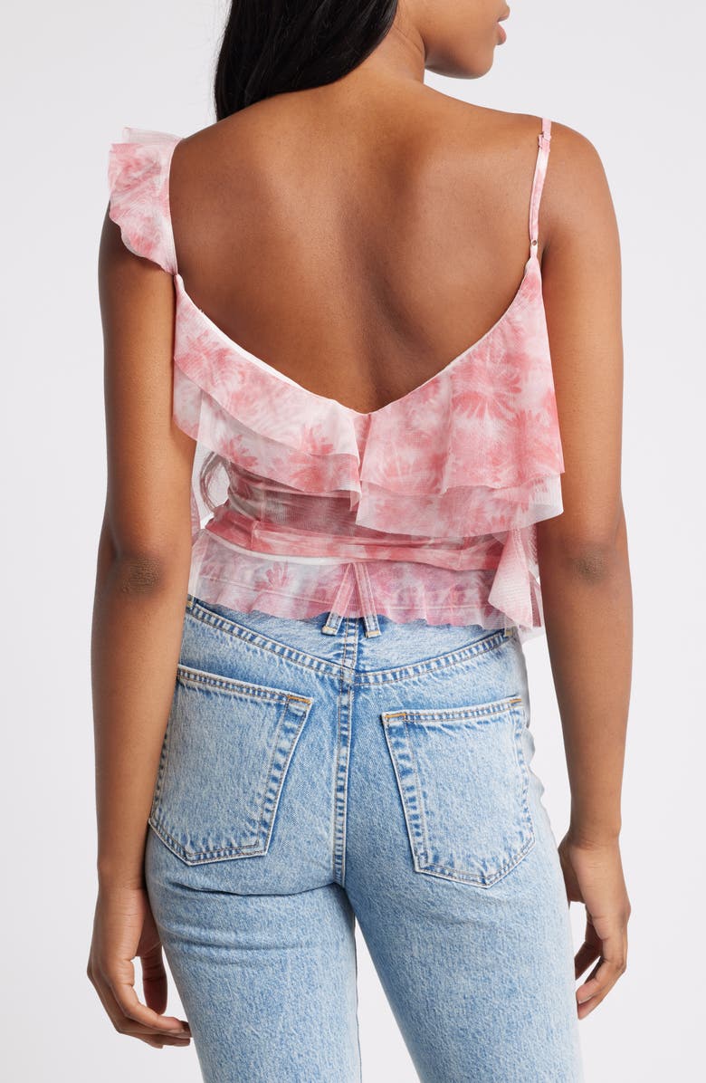 Mistress Rocks Floral Ruffle Tank Top, Alternate, color, Pink Floral