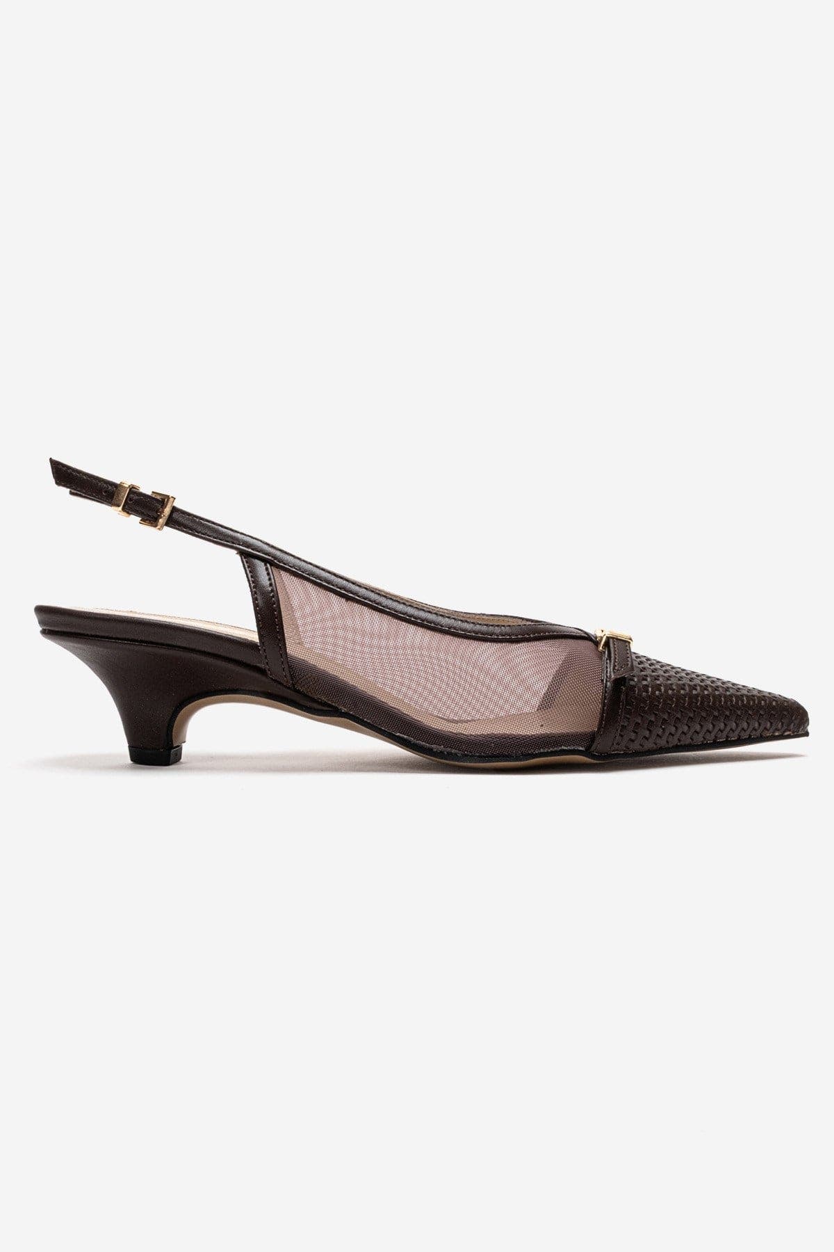 Laviera Mesh Slingback Pump, Alternate, color, Brown