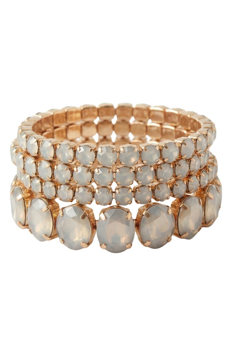 MacRae & Co. Maxi Crystal Stretch Bracelet, Main, color, Ice Queen