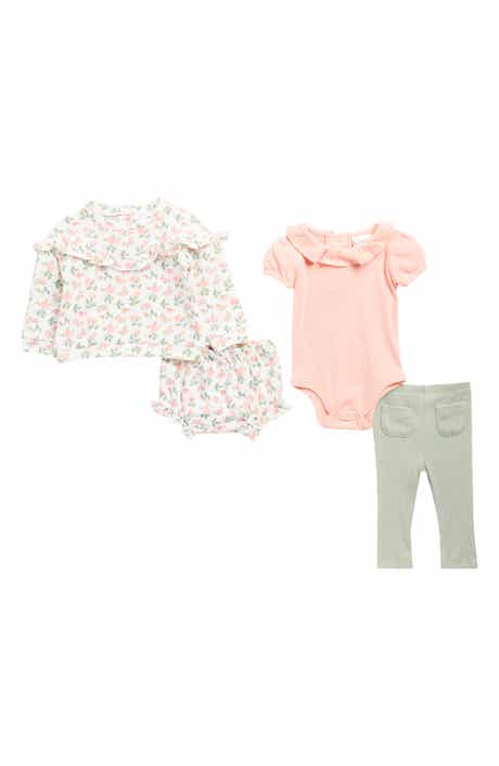 Nicole Miller Fleece Top, Bodysuit, Pants & Bloomers Set