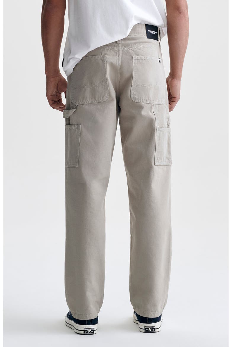 Williamsburg Relaxed Straight Leg Canvas Carpenter Pants, Alternate, color, SAGE COLORED CANVAS