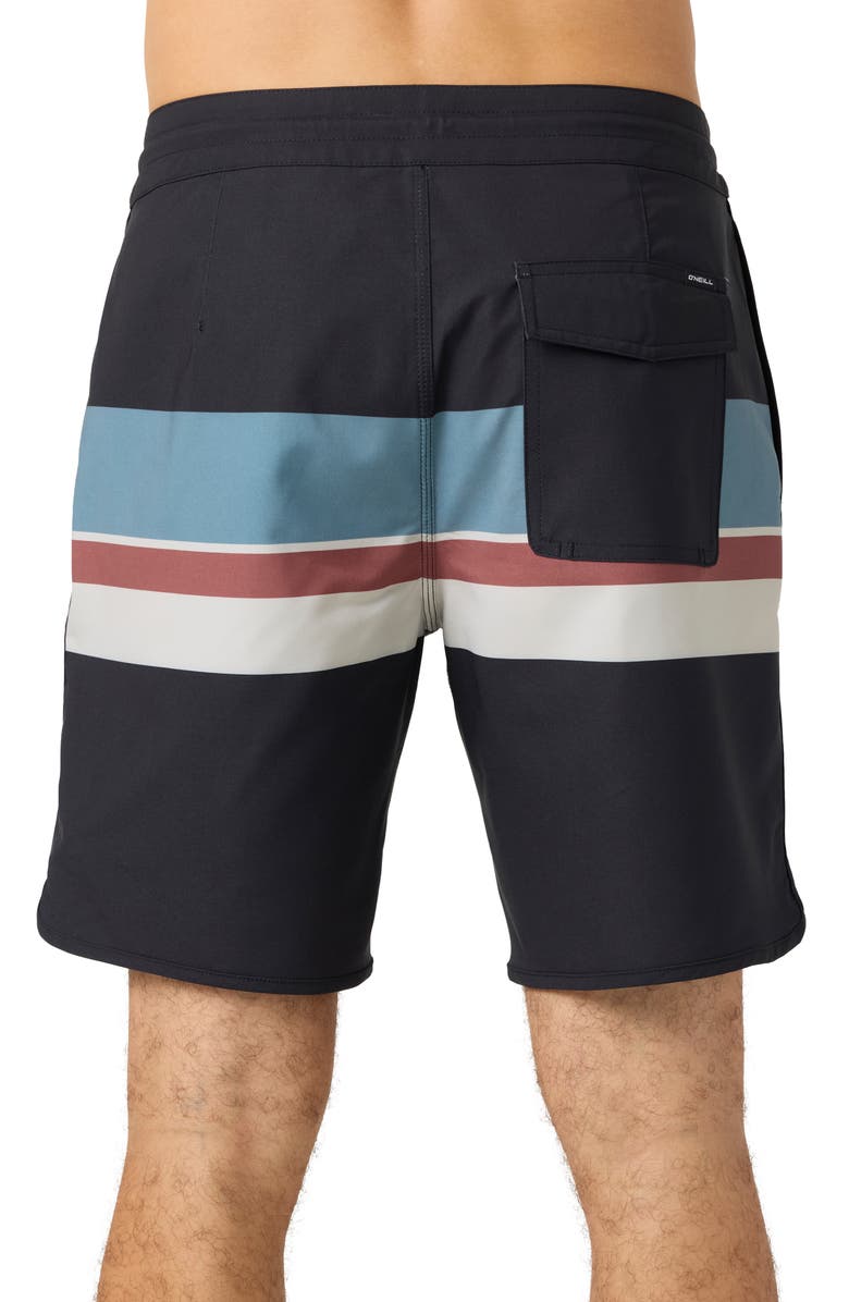 O'Neill Cruzer Stripe Scallop Swim Trunks, Alternate, color,
