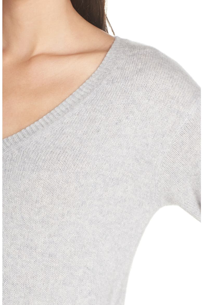 Cashmere & Silk Sweater Dress (Nordstrom Exclusive), Alternate, color, LT GREY HEATHER