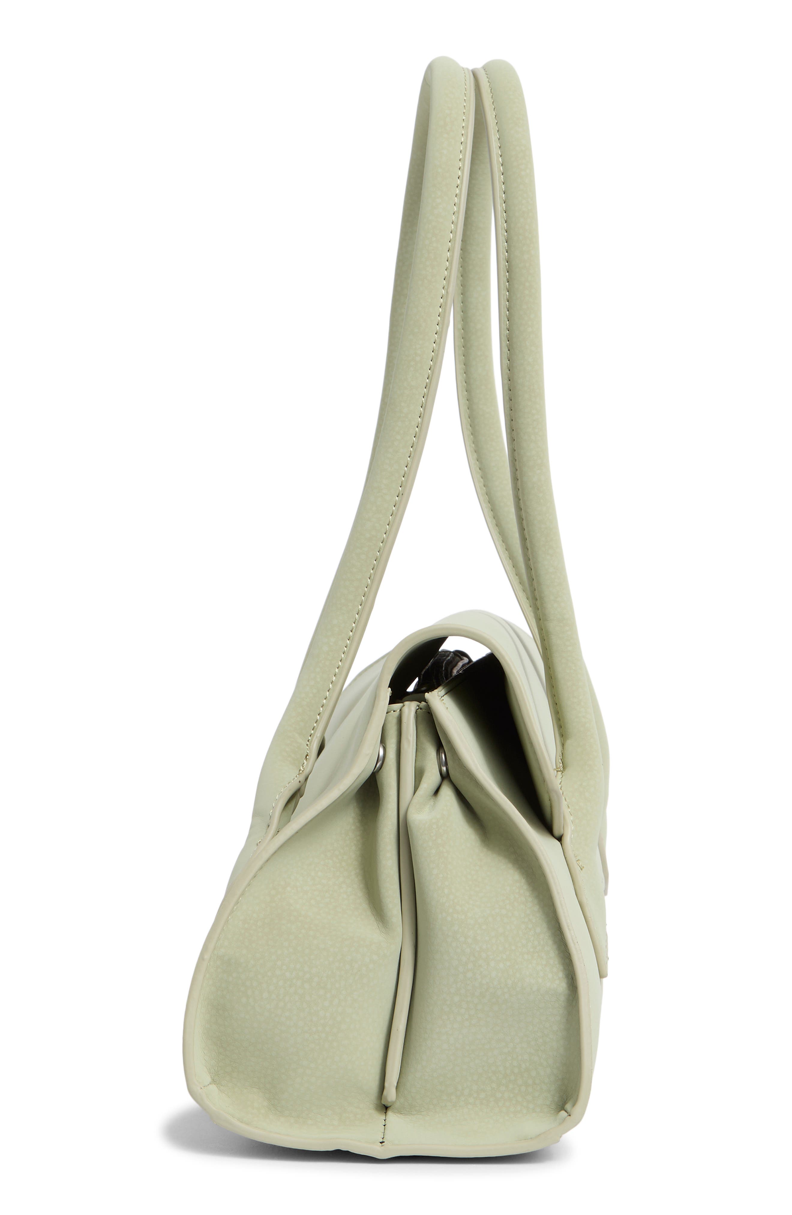 Pointed Flap Faux Leather Shoulder Bag, Alternate, color, EUCALYPTUS
