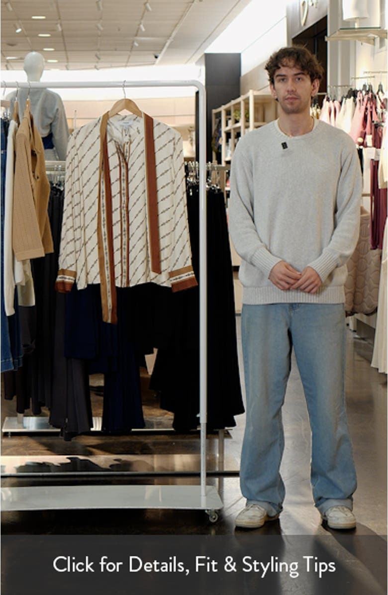 Lydia Chain Print Tie Neck Button-Up top, sales video thumbnail