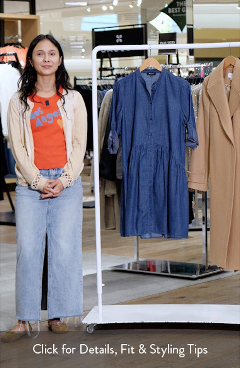 Denim Mini Shirtdress, sales video thumbnail