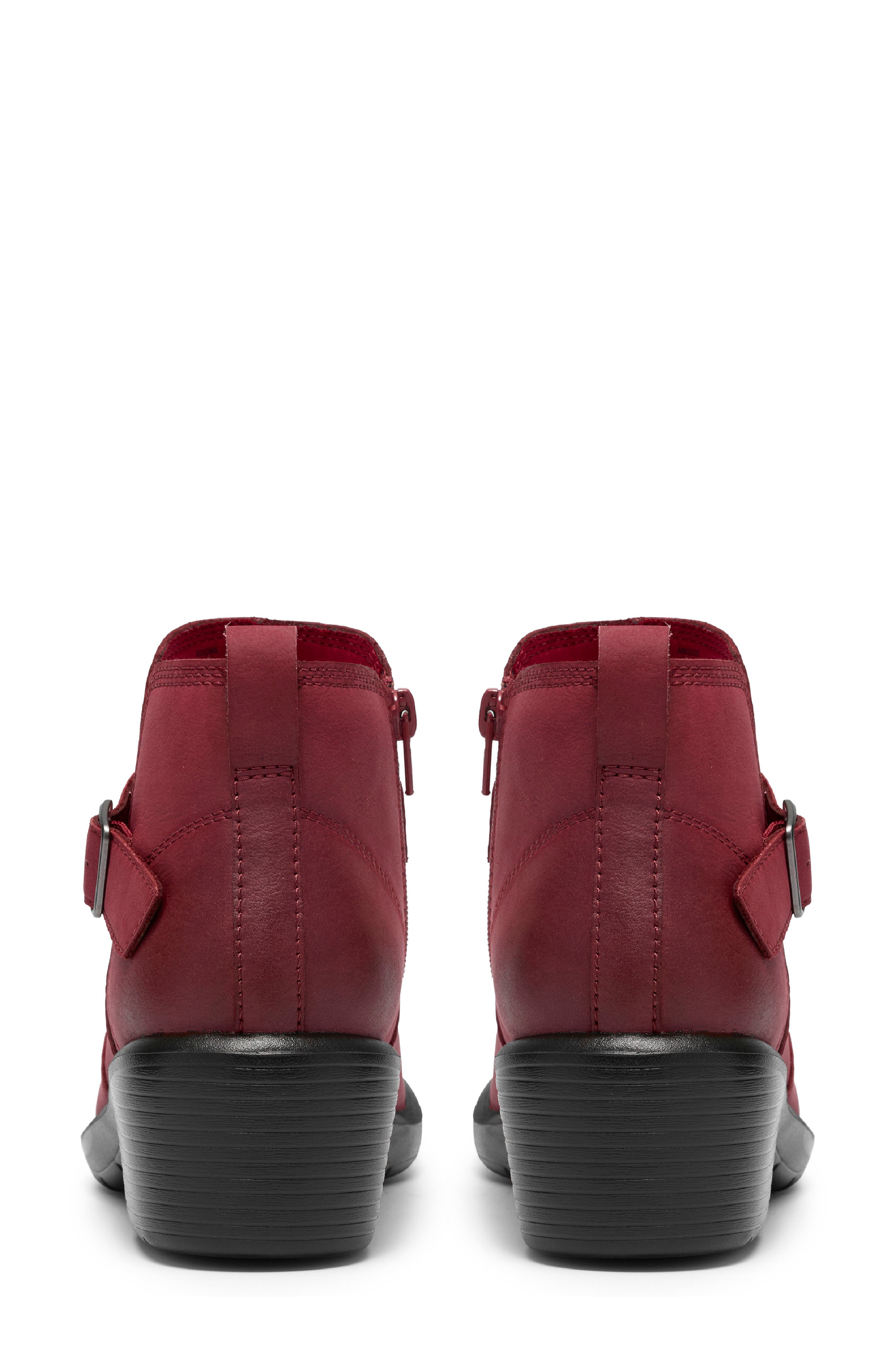Kynnznie Ankle Bootie, Alternate, color, RED LEATHER