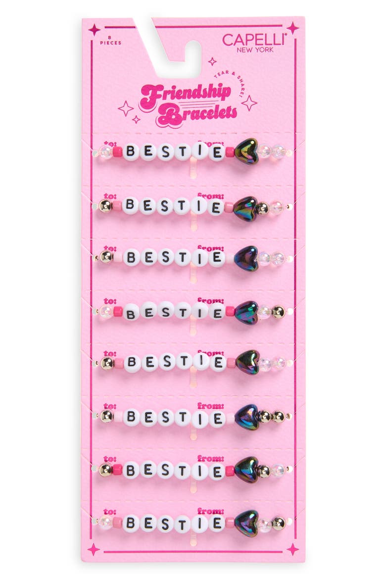 Kids' 8-Piece Bestie Friendship Bracelet Set, Main, color, MULTI