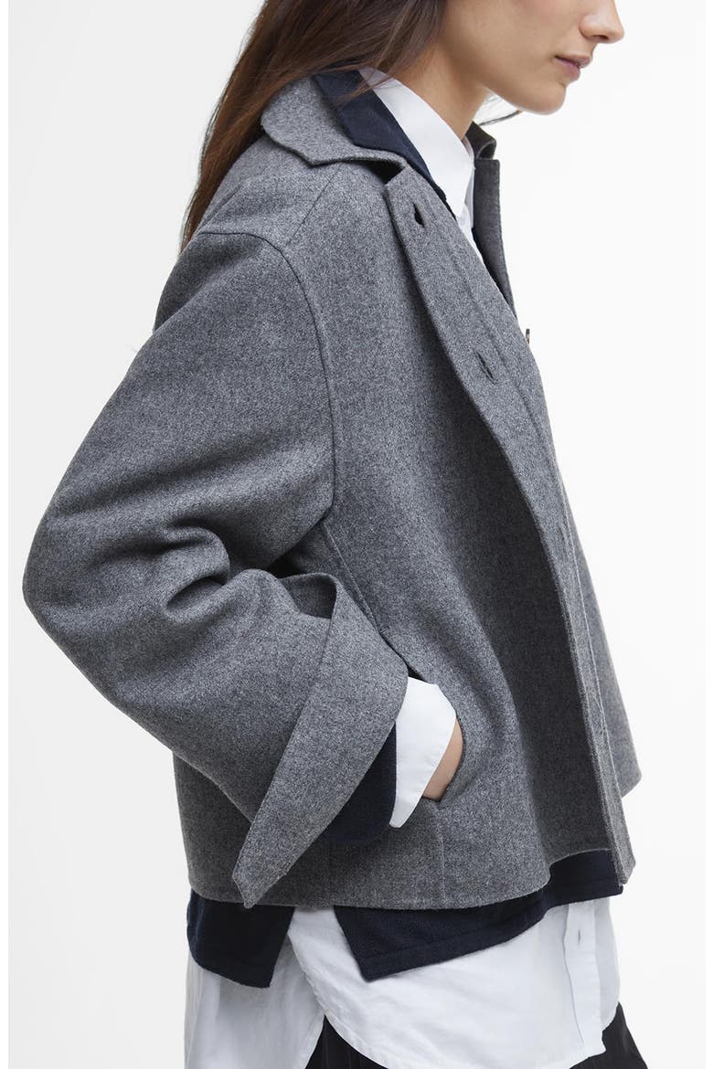Emery Wool Blend Button-Up Shirt Jacket, Alternate, color, GREY MARL