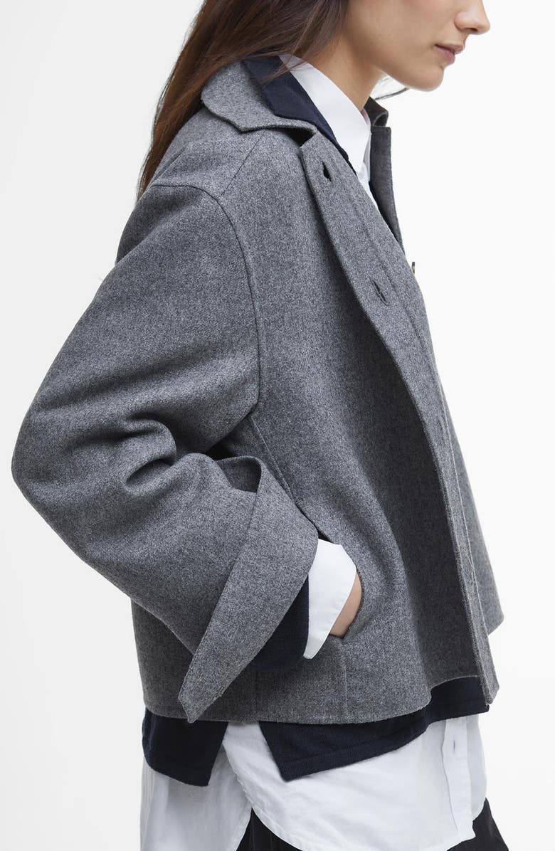 Barbour Emery Wool Blend Button-Up Shirt Jacket, Alternate, color, 