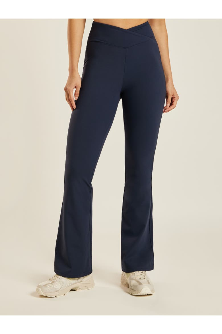 Be 180 Wrap-Waist Flared Leggings, Alternate, color, Midnight