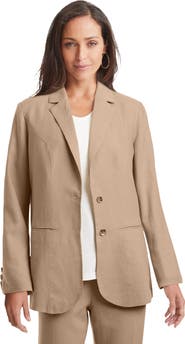Jessica London Linen Blazer