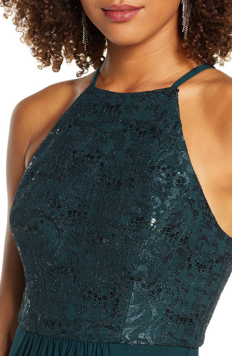 Morgan & Co. Sequin Lace Gown, Alternate, color, 