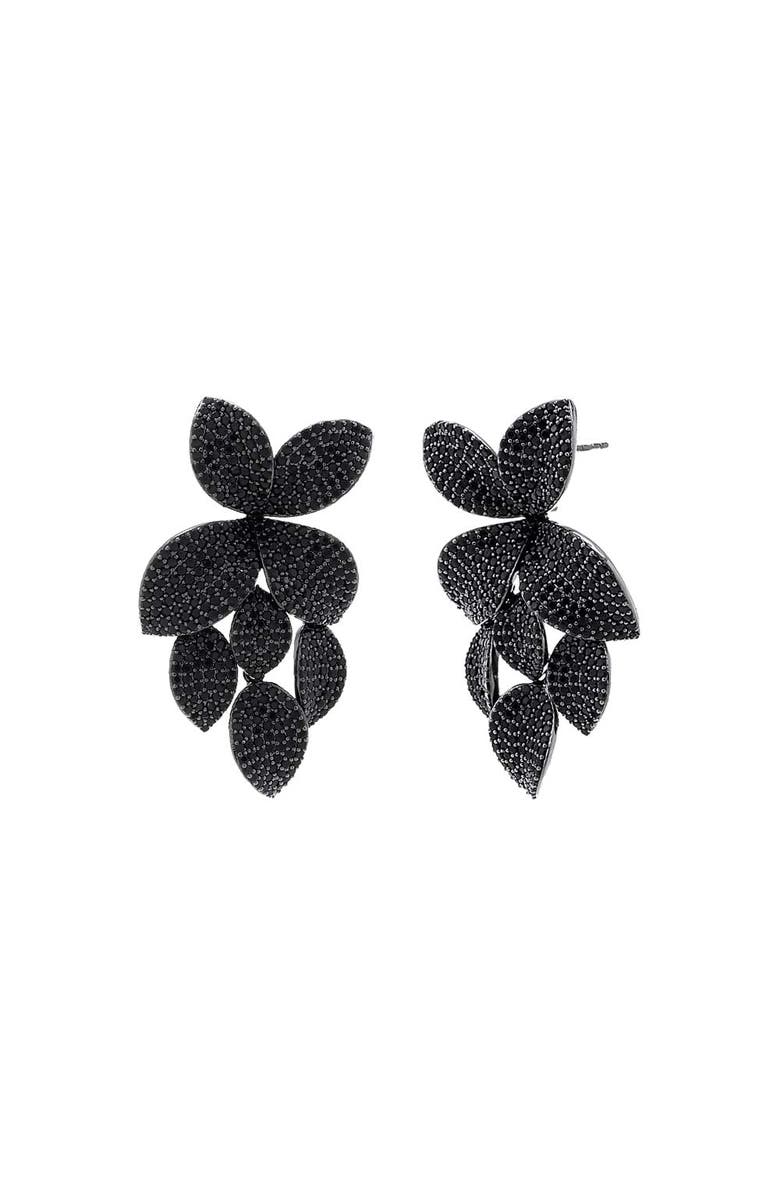 BY ADINA EDEN Pave Fancy Flower Petals Drop Stud Earring, Main, color,